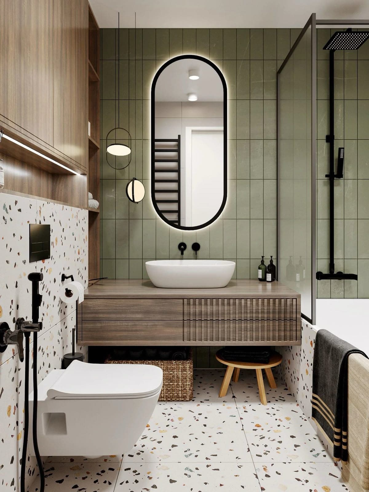 Professional handyman technicians working in a Dubai apartment