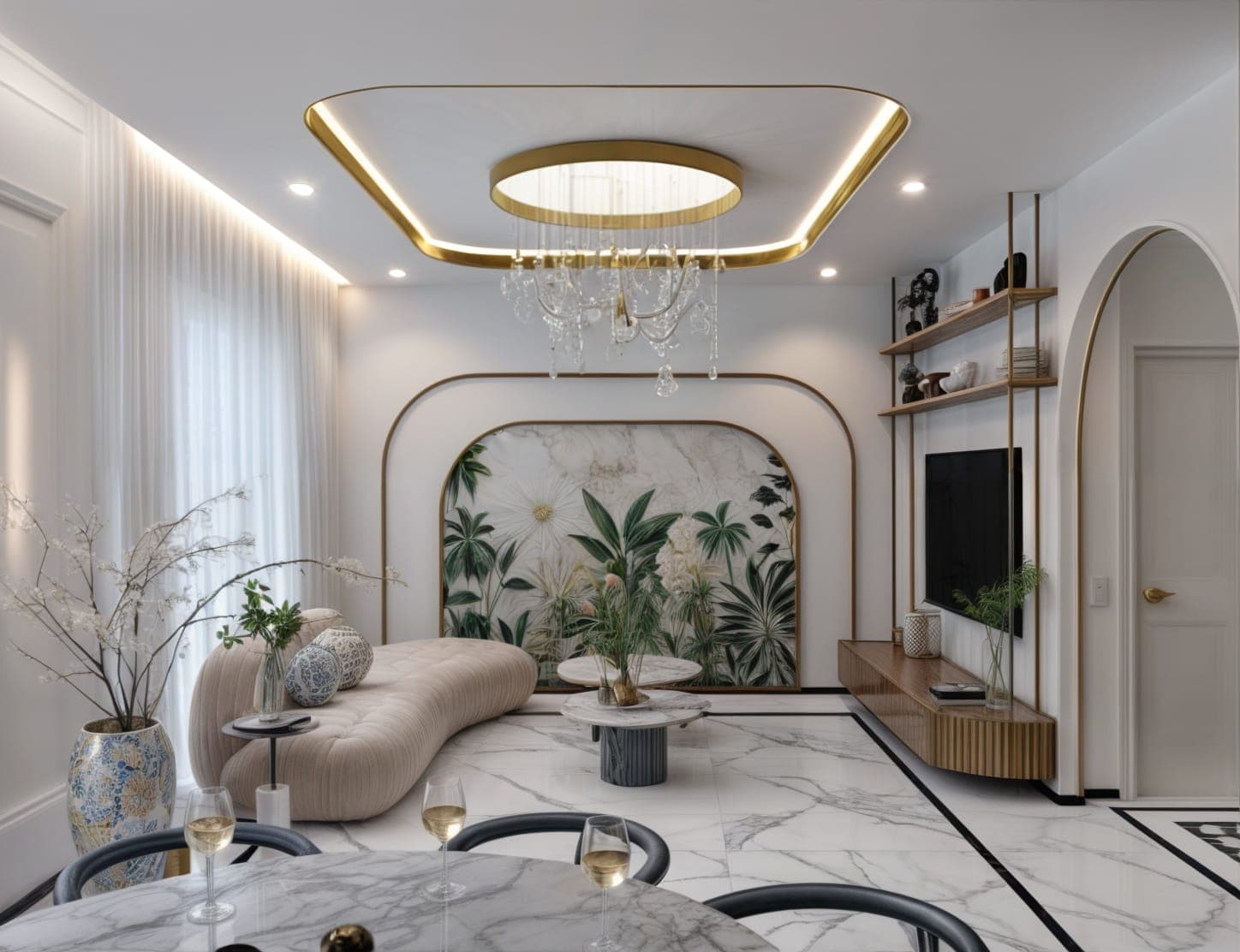 Living space renovation Dubai interior